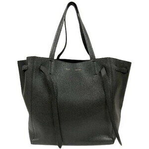Celine Cabas Phantom Tote Bag Black Leather